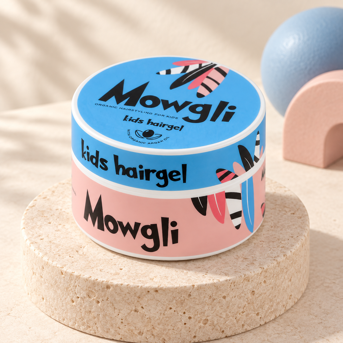 Mowgli Haargel voor Kinderen – product op podium