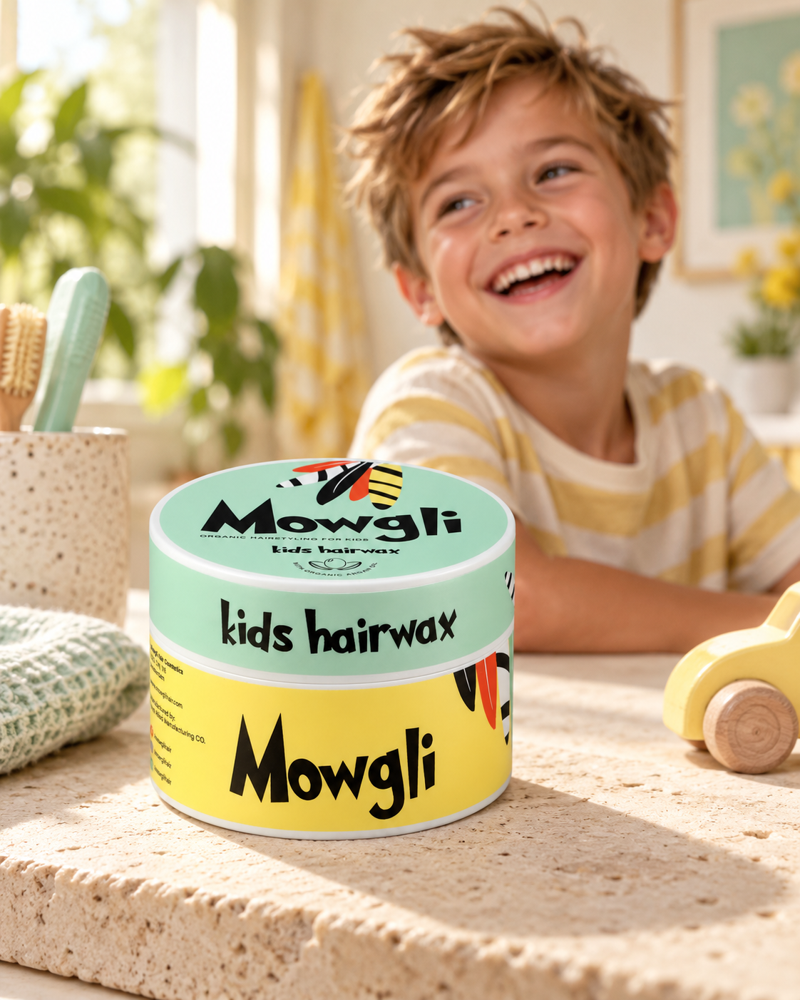 Mowgli Haarwax voor Kinderen – verzorgingsmoment
