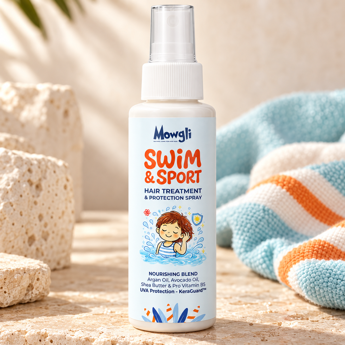Mowgli Swim & Sport Protection Spray – Leave-in – 100 ml – verpakkingsdetail