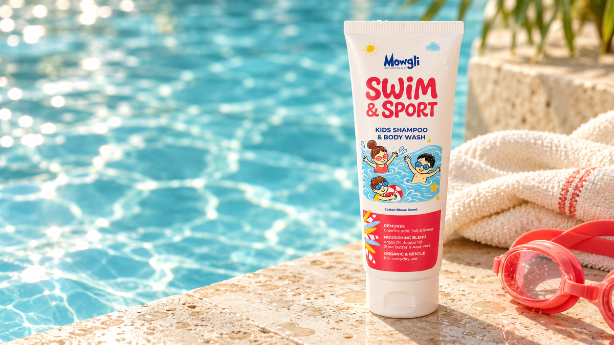 Mowgli Swim & Sport Shampoo & Body Wash – 180 ml – sfeerbeeld