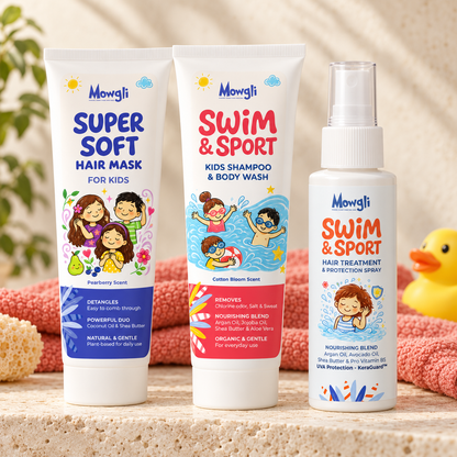 Mowgli Swim & Care Set – Driedelige Verzorgingsbundel – verpakkingsdetail