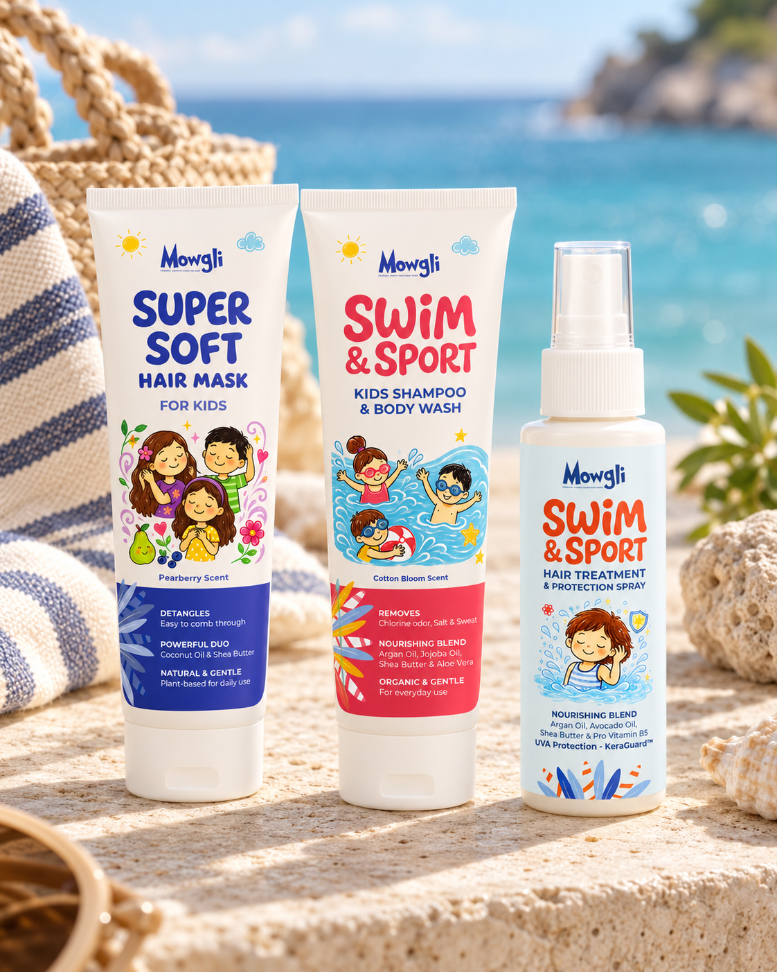 Mowgli Swim & Care Set – Driedelige Verzorgingsbundel – verzorgingsmoment